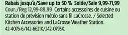 Canadian Tire Selected Kitchen Accessories and LaCrosse Weather Station offer