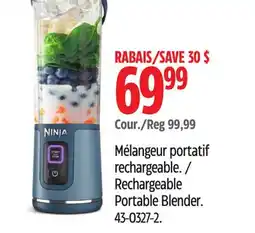 Canadian Tire NINJA Rechargeable Portable Blender offer