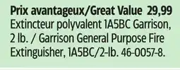 Canadian Tire Garrison General Purpose Fire Extinguisher, 1A5BC/2-lb offer