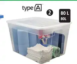Canadian Tire Type A Clear wheeled Tote offer