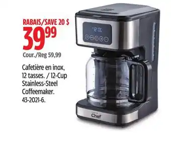 Canadian Tire Master Chef 12-Cup Stainless-Steel Coffeemaker offer