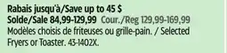 Canadian Tire Fryers or Toaster offer