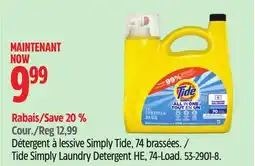 Canadian Tire Tide Simply Laundry Detergent HE, 74-Load offer