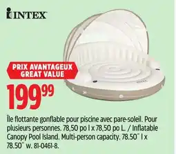 Canadian Tire Inflatable Canopy Pool Island offer