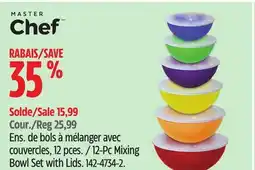 Canadian Tire 12-Pc Mixing Bowl Set with Lids offer