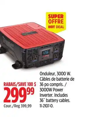 Canadian Tire MotoMaster 3000W Power Inverter offer