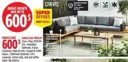 Canadian Tire CANVAS Edenvale Sectional, 4-Pc. Loveseat, corner sofa, sofa and coffee table offer