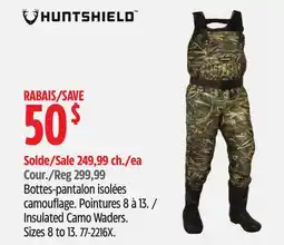 Canadian Tire Insulated Camo Waders. Sizes 8 to 13 offer