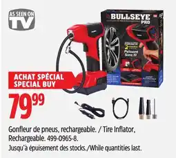 Canadian Tire Bullseye Tire Inflator, Rechargeable offer