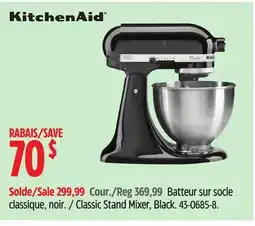 Canadian Tire KitchenAid Classic Stand Mixer, Black offer