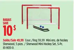 Canadian Tire Sherwood Mini Hockey Set, 5-Pc offer