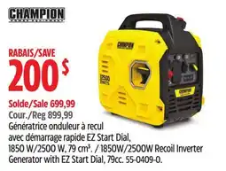 Canadian Tire 1850W/2500W Recoil Inverter Generator with EZ Start Dial offer
