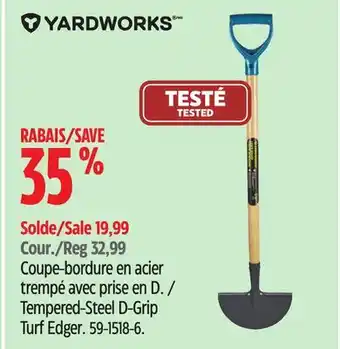 Canadian Tire Tempered-Steel D-Grip Turf Edger offer