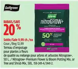 Canadian Tire Nitrogrow+ Premium Flower & Bloom Potting Mix, or Tree and Shrub Mix, 50L offer