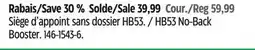 Canadian Tire Harmony HB53 No-Back Booster offer