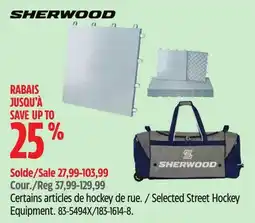 Canadian Tire Sherwood Selected Street Hockey Equipment offer