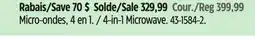 Canadian Tire Panasonic 4-in-1 Microwave offer