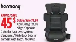 Canadian Tire Harmony High-Back Booster Car Seat with Latch offer