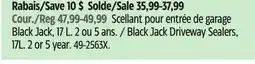 Canadian Tire Black Jack Driveway Sealers, 17L offer