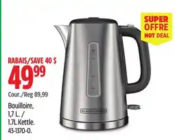 Canadian Tire Black + Decker 1.7L Kettle offer
