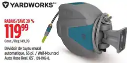 Canadian Tire Wall-Mounted Auto Hose Reel, 65´ offer