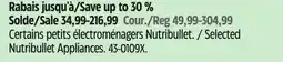 Canadian Tire Selected Nutribullet Appliances offer