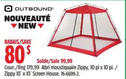 Canadian Tire Outbound Zippy 10´ x 10´ Screen House offer