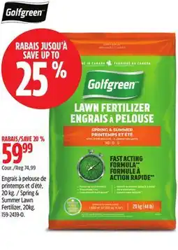 Canadian Tire Spring & Summer Lawn Fertilizer, 20kg offer