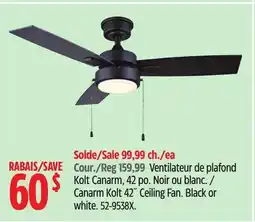 Canadian Tire Canarm Kolt 42˝ Ceiling Fan. Black or white offer