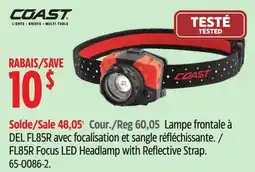 Canadian Tire Coast FL85R Focus LED Headlamp with Reflective Strap offer