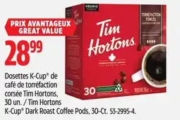 Canadian Tire Keurig Tim Hortons K-Cup Dark Roast Coffee Pods, 30-Ct offer