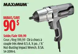 Canadian Tire MAXIMUM 1⁄2˝ Nut-Busting Impact Wrench, 8.5A offer
