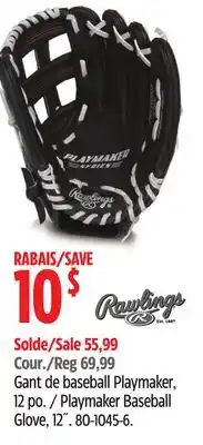 Canadian Tire Rawlings Playmaker Baseball Glove, 12˝ offer