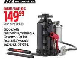 Canadian Tire MotoMaster20-Ton Pneumatic/Hydraulic Bottle Jack offer