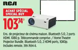 Canadian Tire Home Theatre Projector Bundle offer
