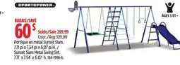 Canadian Tire Sports Power Sunset Slam Metal Swing Set offer