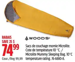 Canadian Tire Microlite Mummy Sleeping Bag. 10°C temperature rating offer