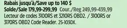 Canadian Tire Innova 3100RS or 3170RS OBD2 Code Reader offer