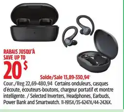 Canadian Tire Selected Inverters, Headphones, Earbuds, Power Bank and Smartwatch offer