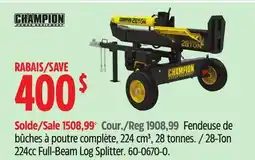 Canadian Tire Champion 28-Ton 224cc Full-Beam Log Splitter offer