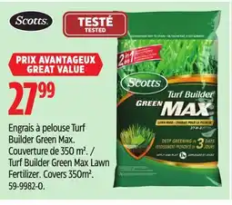 Canadian Tire Scotts Turf Builder Green Max Lawn Fertilizer offer