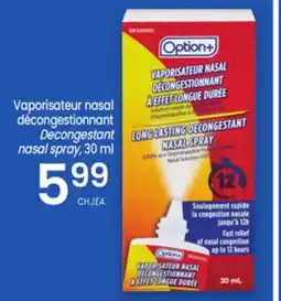 Uniprix OPTION+ Vaporisateur nasal décongestionnant/Decongestant nasal spray offer