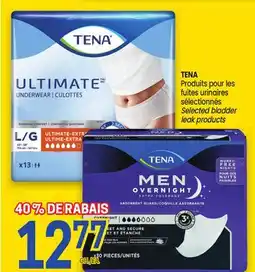 Uniprix TENA Produits pour les fuites urinaires sélectionnés / Selected bladder leak products offer