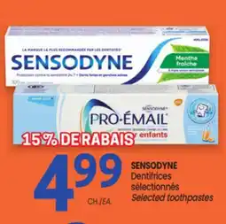Uniprix SENSODYNE Dentifrices sélectionnés/ Selected toothpastes offer