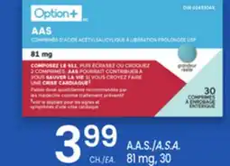 Uniprix OPTION+ A.A.S./A.S.A. 81 mg offer