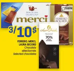Uniprix FERRERO, MERCI, LAURA SECORD Chocolats sélectionnés / Selected chocolates offer