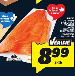 IGA FRESH STEELHEAD TROUT FILLETS offer