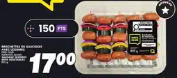 IGA PRIX CLUB SAUSAGE SKEWERS WITH VEGETABLES offer