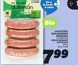 IGA DU BRETON FRESH ORGANIC SAUSAGES offer