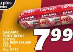 IGA LESTERS ALL BEEF SALAMI offer